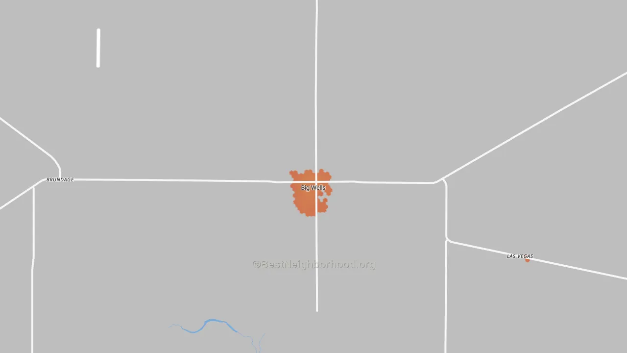 Bike Grade map of Big Wells, TX