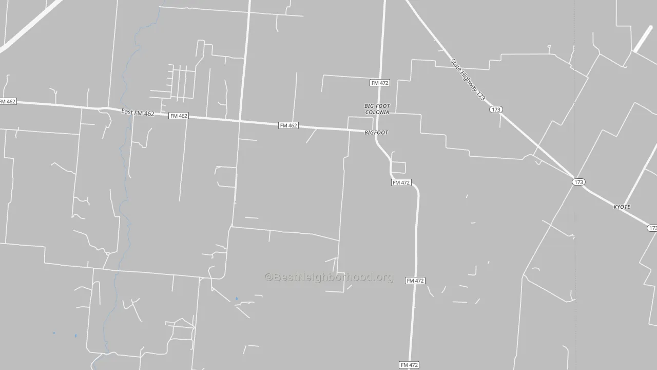 Bike Grade map of Bigfoot, TX