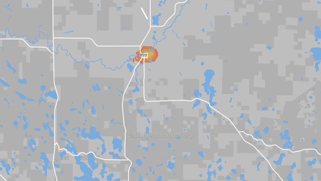 Bike Grade map of Bigfork, MN