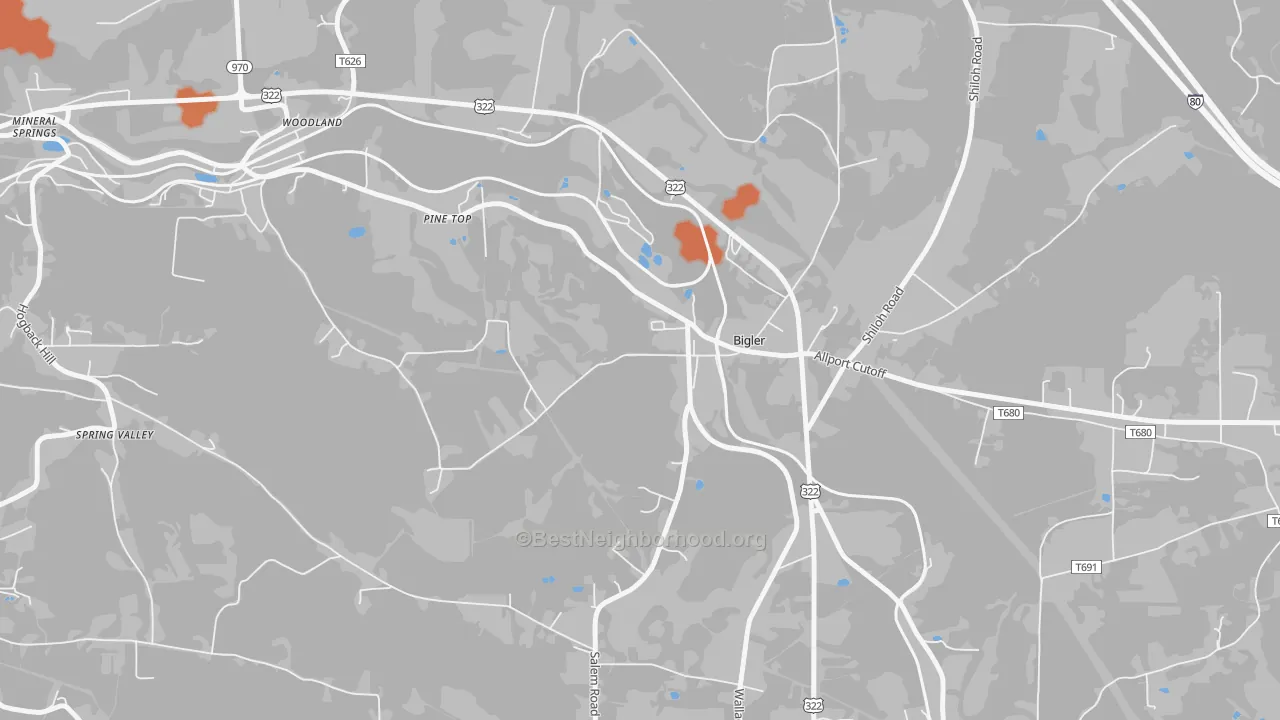 Bike Grade map of Bigler, PA