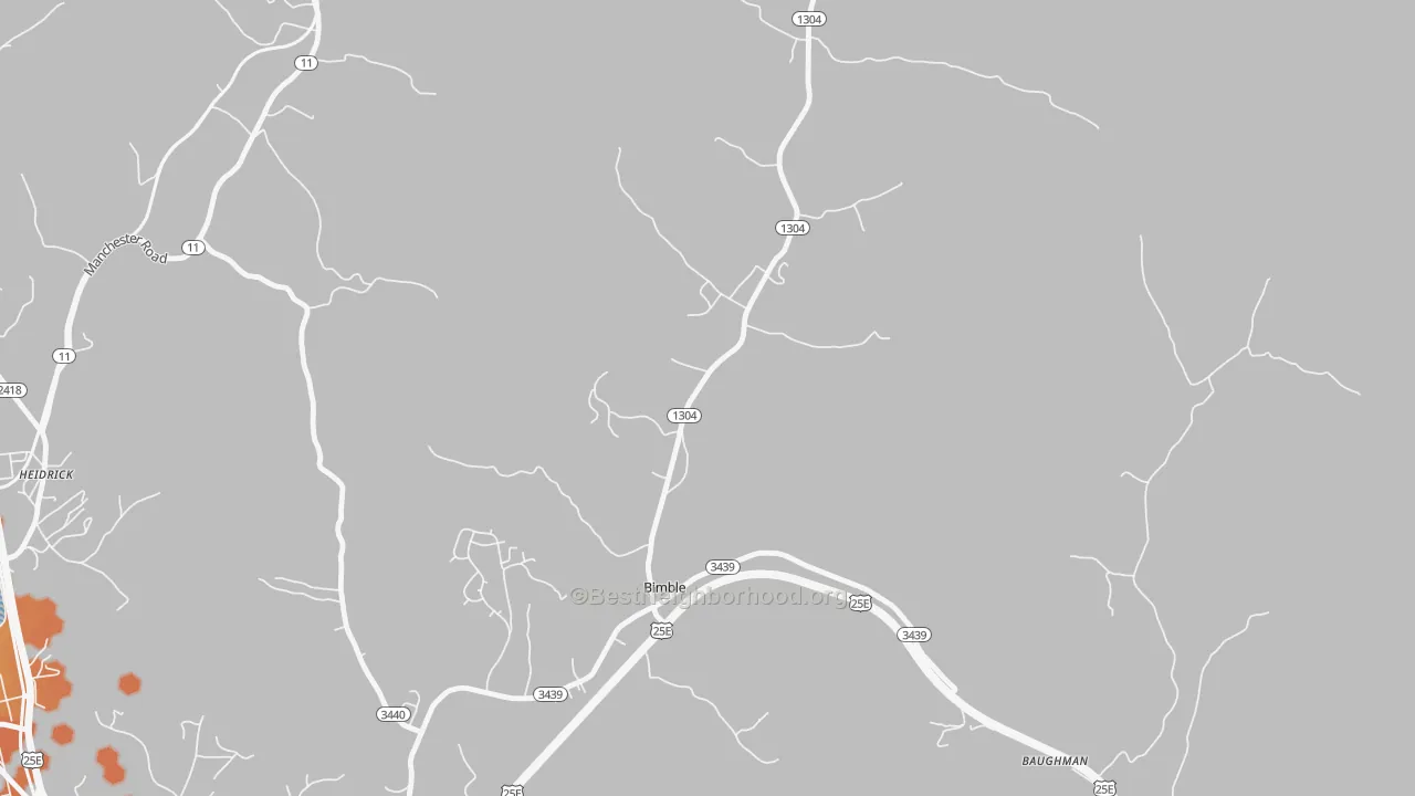 Bike Grade map of Bimble, KY