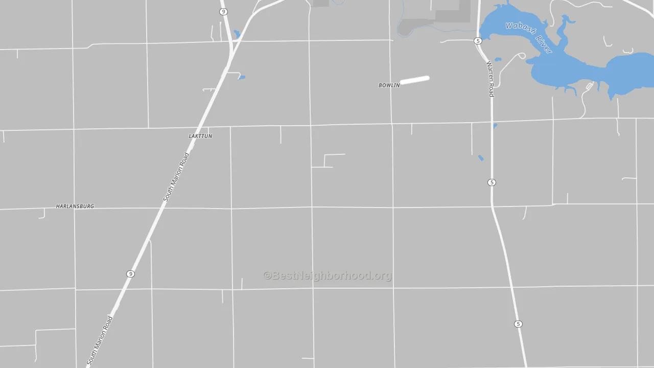 Bike Grade map of Bippus, IN