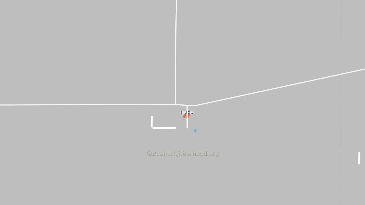 Bike Grade map of Bird City, KS