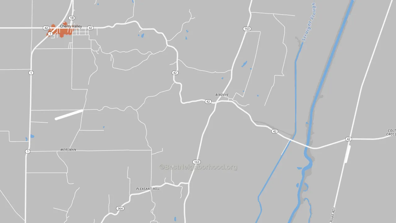 Bike Grade map of Birdeye, AR