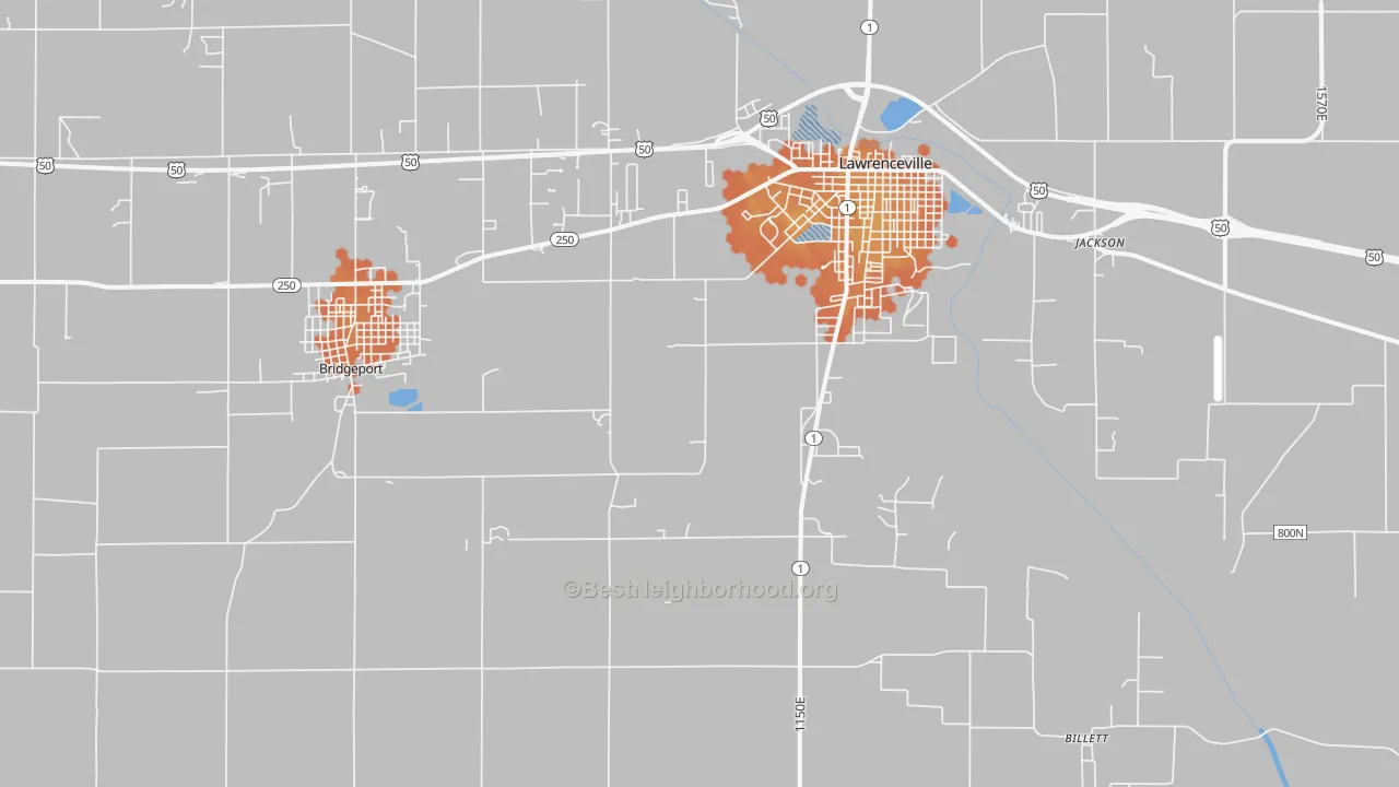 Bike Grade map of Birds, IL