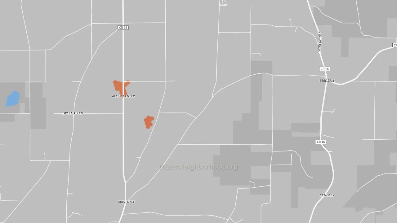 Bike Grade map of Birdsall, NY