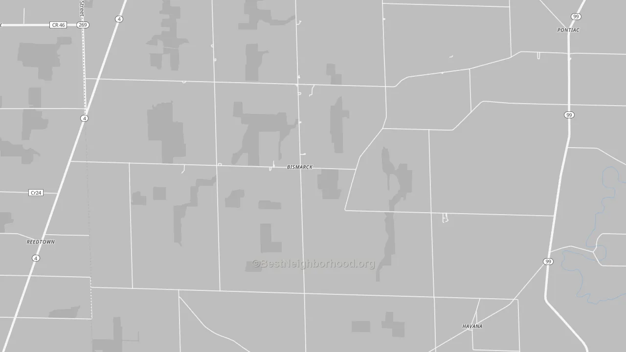 Bike Grade map of Bismarck, OH