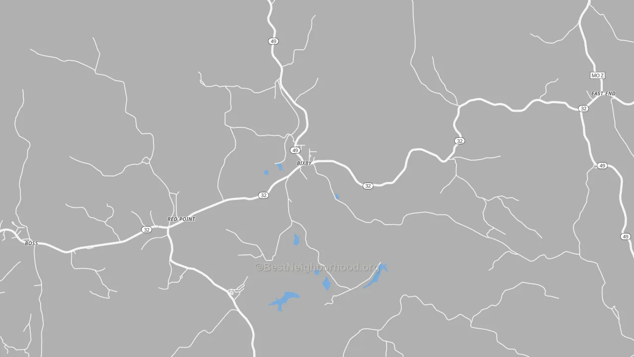 Bike Grade map of Bixby, MO