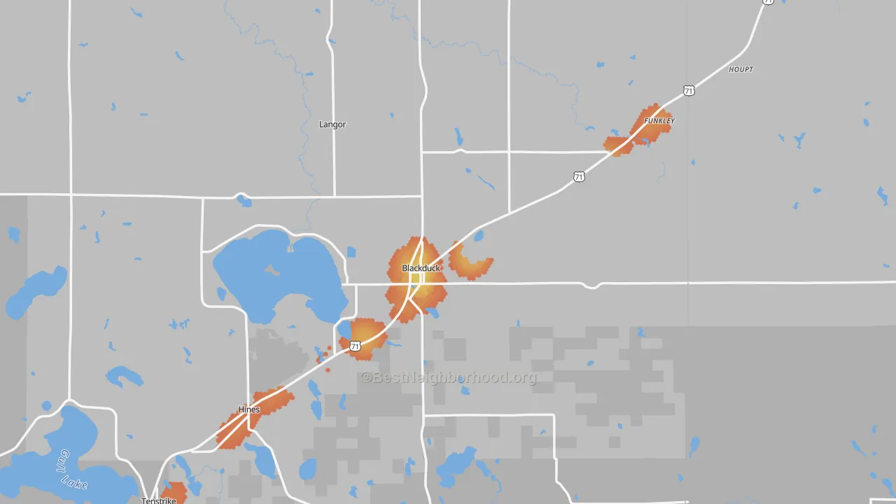 Bike Grade map of Blackduck, MN