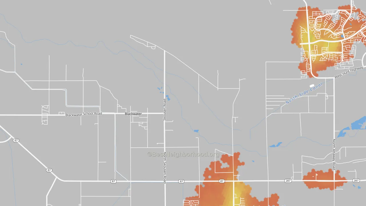 Bike Grade map of Blackwater, AZ