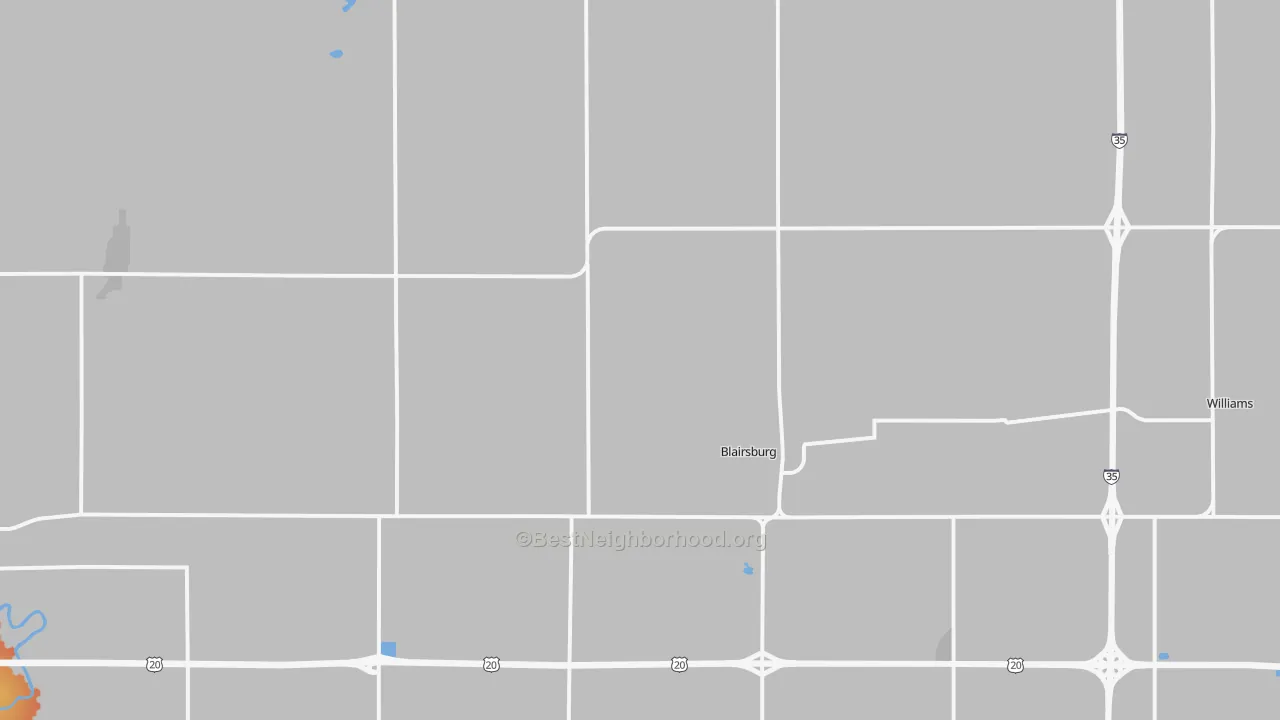 Bike Grade map of Blairsburg, IA