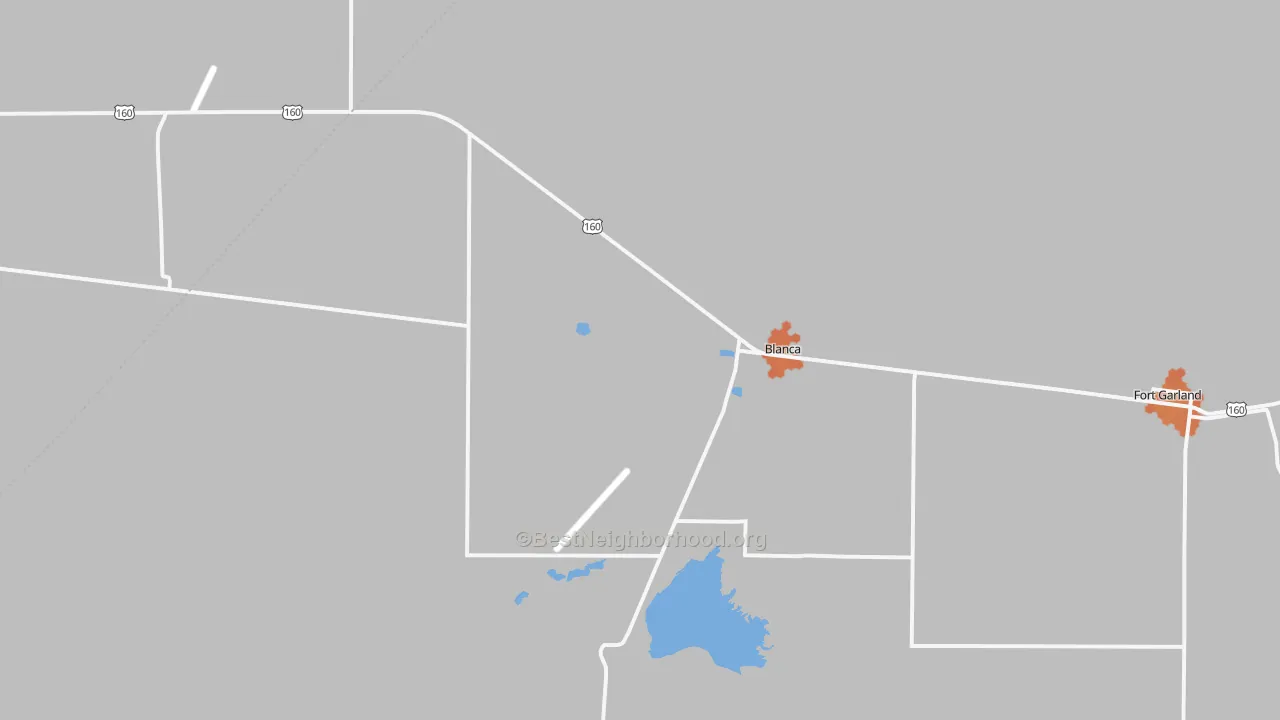 Bike Grade map of Blanca, CO