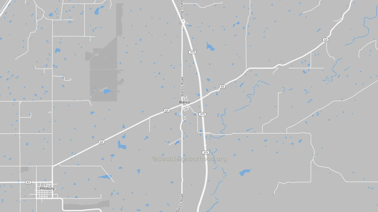 Bike Grade map of Blanco, OK
