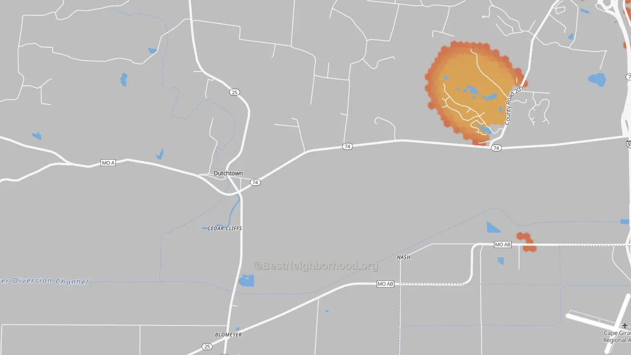 Bike Grade map of Blomeyer, MO