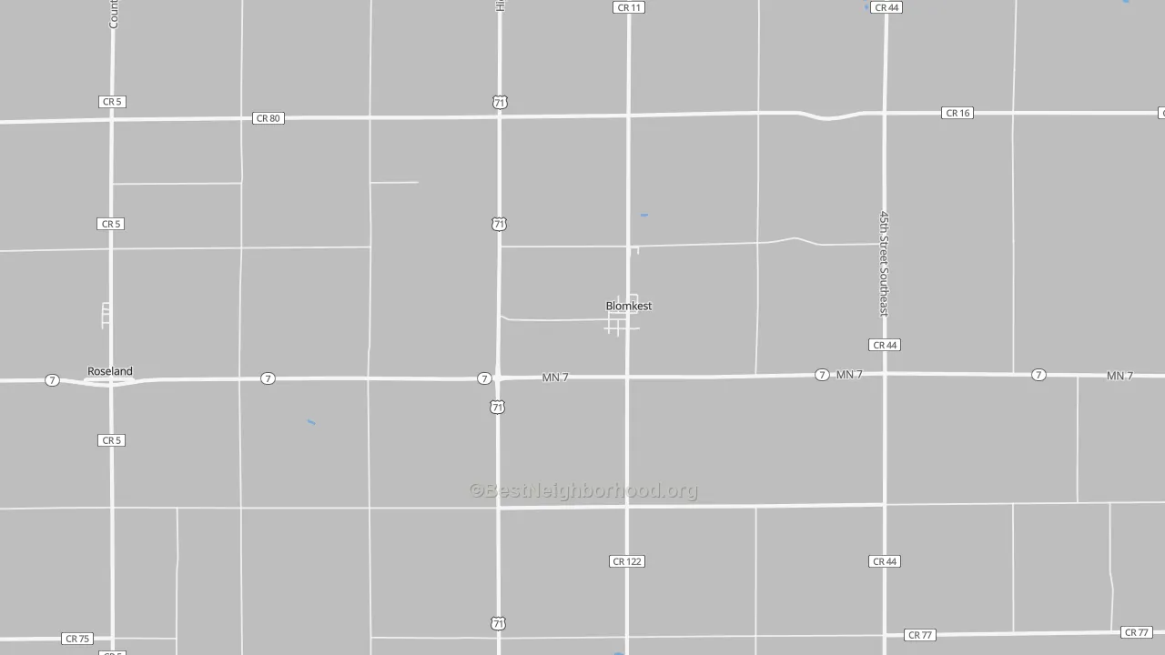 Bike Grade map of Blomkest, MN