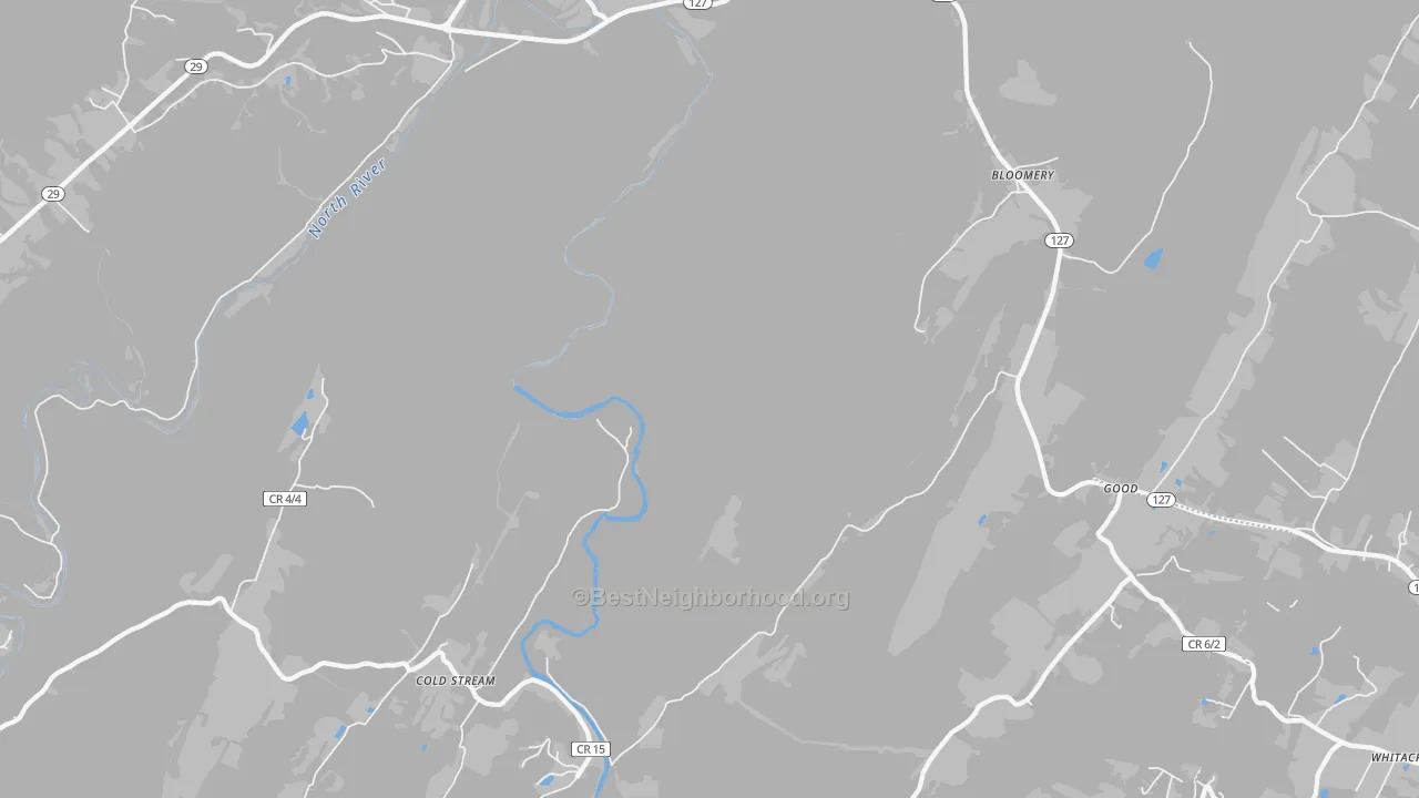 Bike Grade map of Bloomery, WV