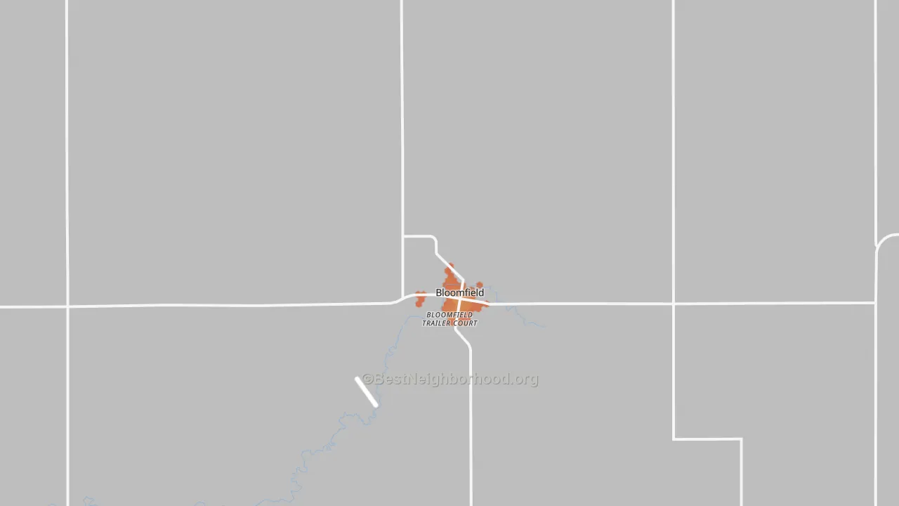 Bike Grade map of Bloomfield, NE