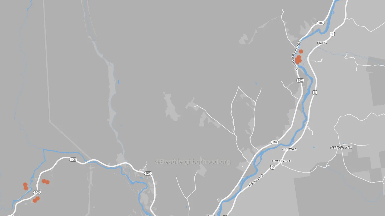 Bike Grade map of Bloomfield, VT