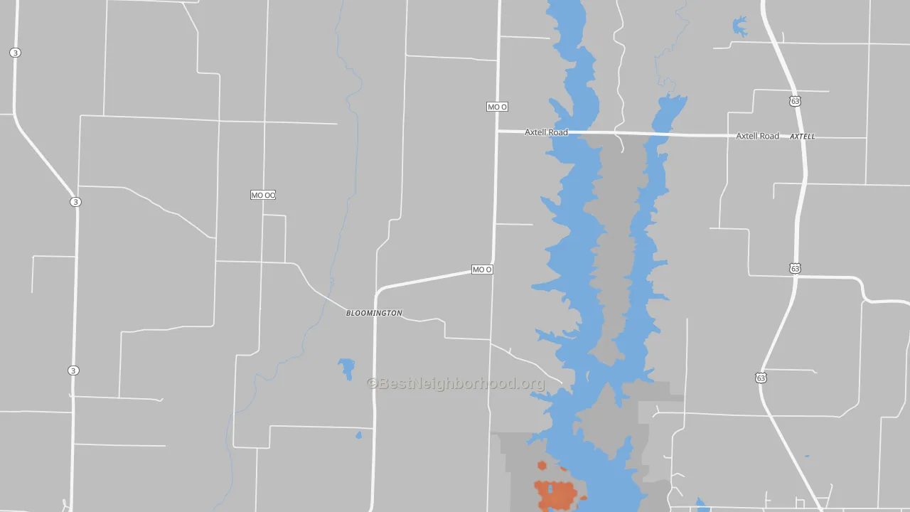 Bike Grade map of Bloomington, MO