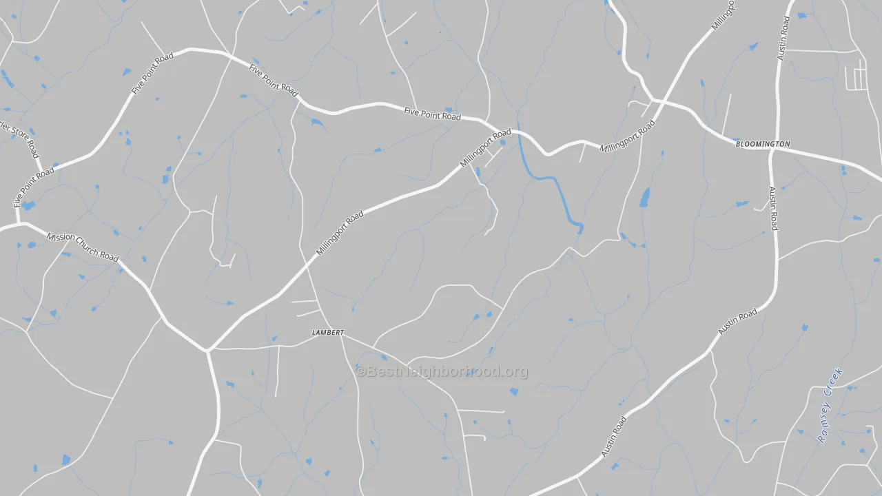 Bike Grade map of Bloomington, NC