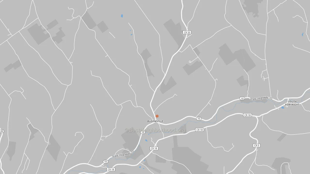 Bike Grade map of Bloomville, NY
