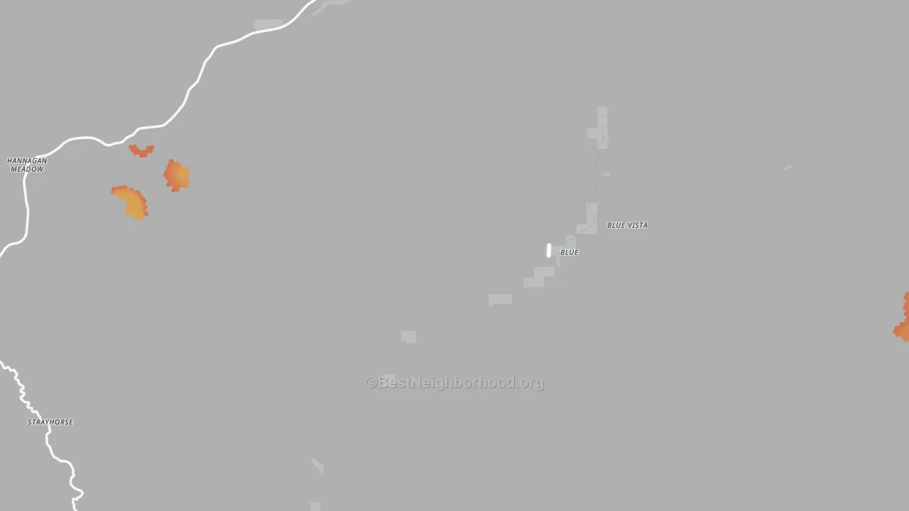 Bike Grade map of Blue, AZ