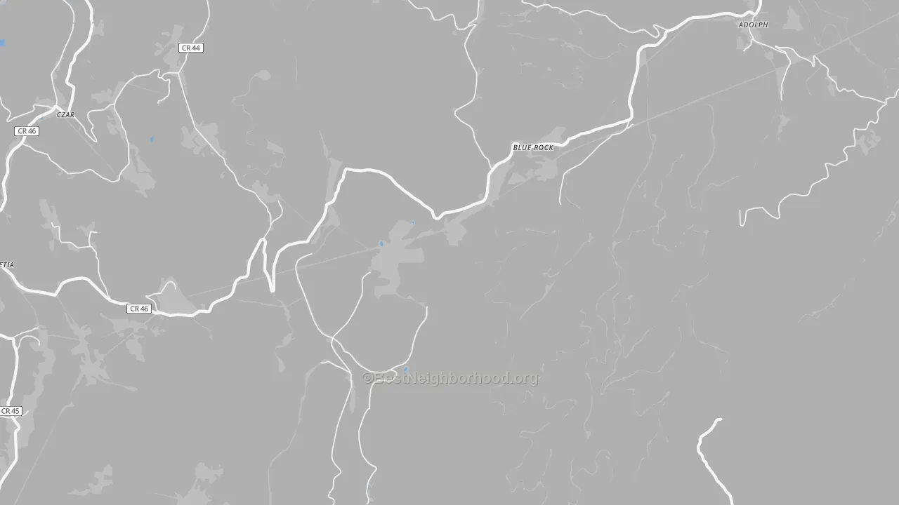 Bike Grade map of Blue Rock, WV