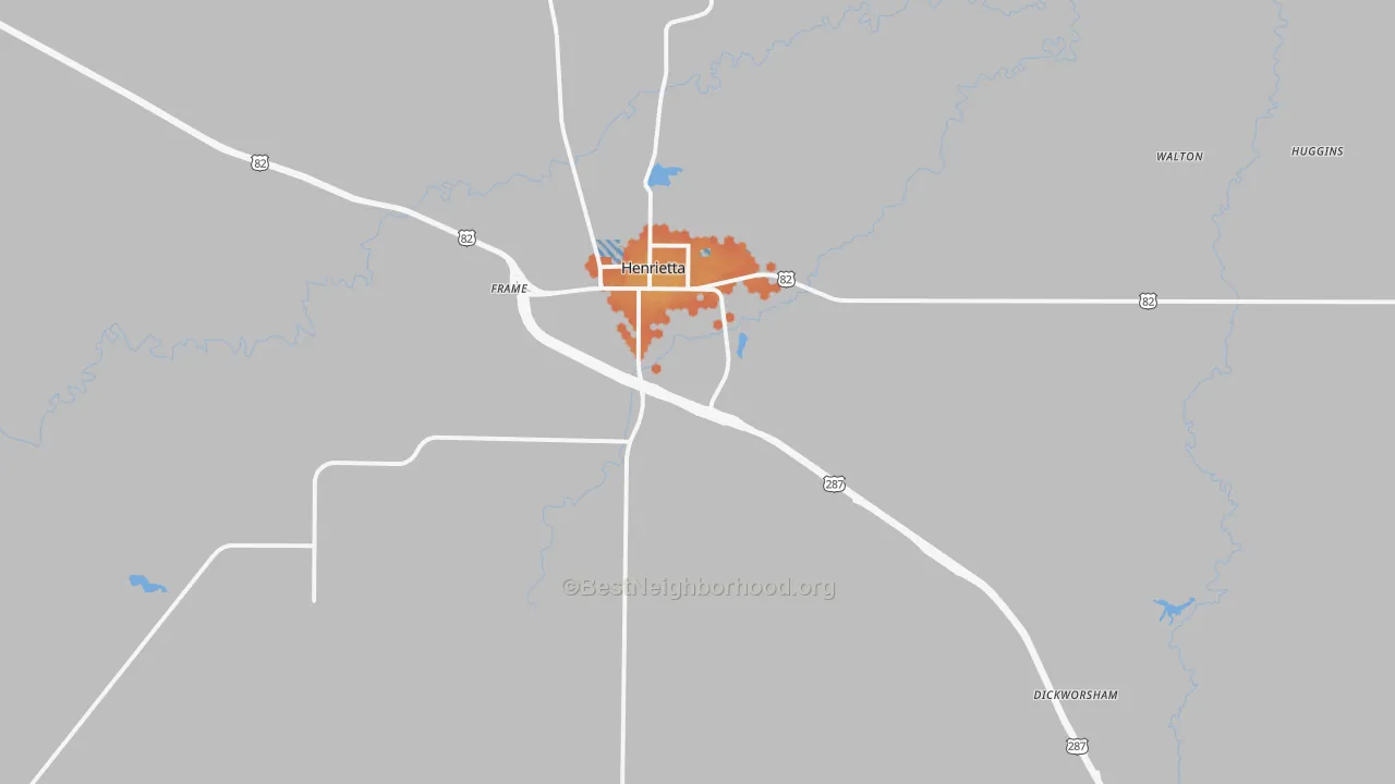 Bike Grade map of Bluegrove, TX