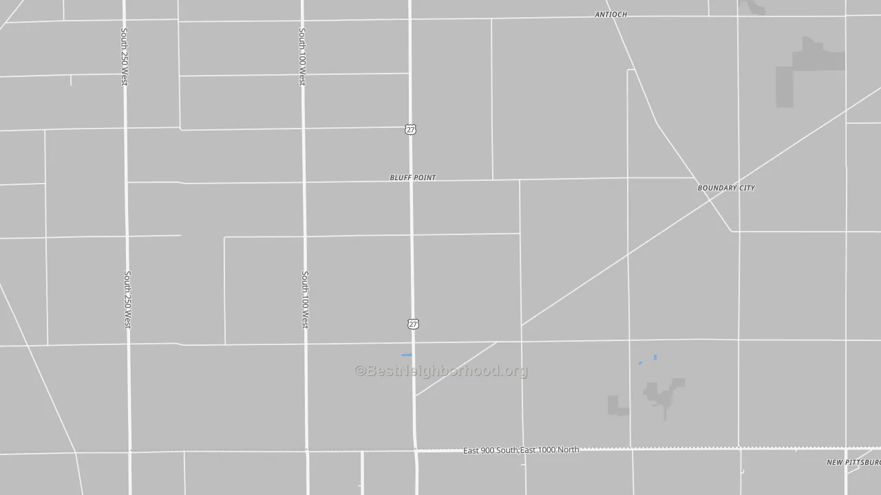 Bike Grade map of Bluff Point, IN