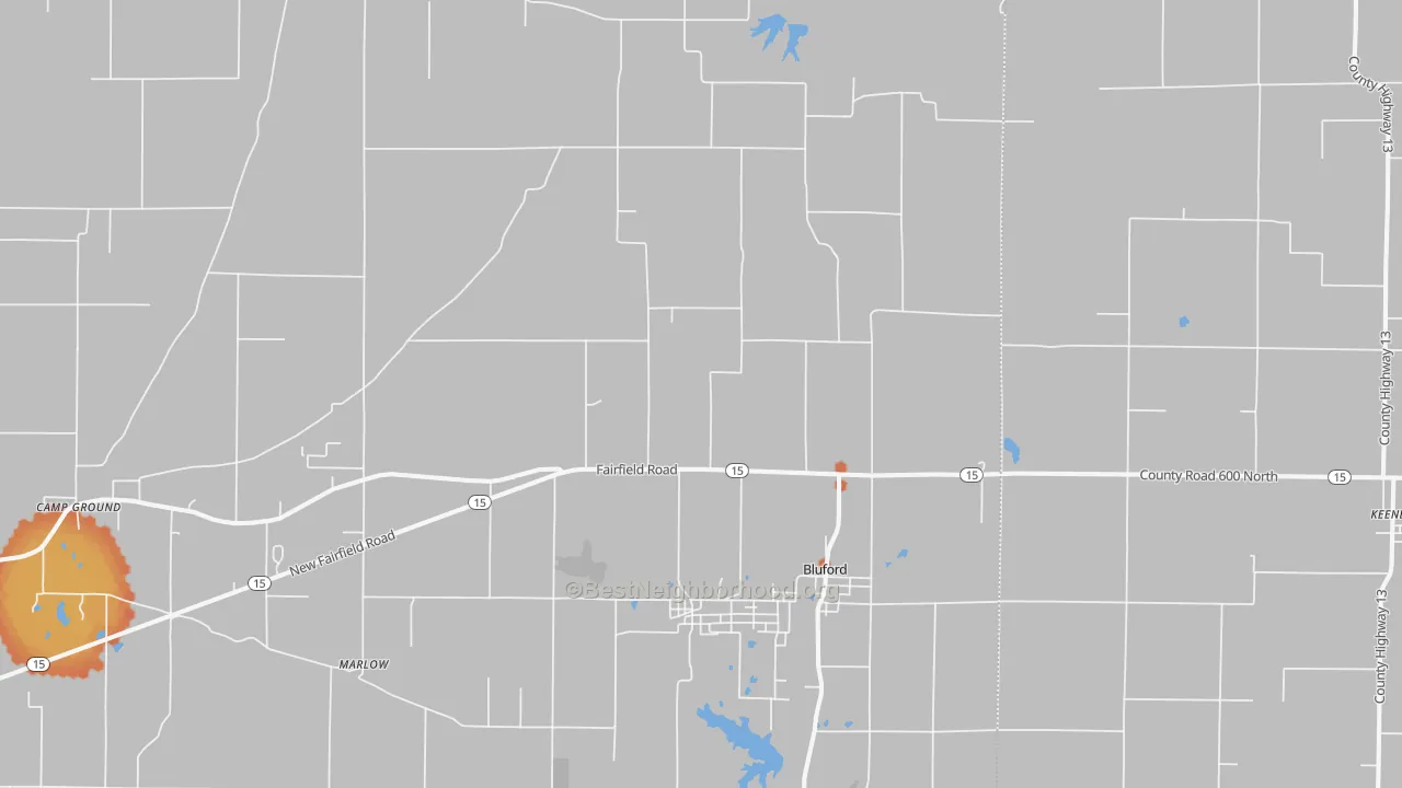 Bike Grade map of Bluford, IL