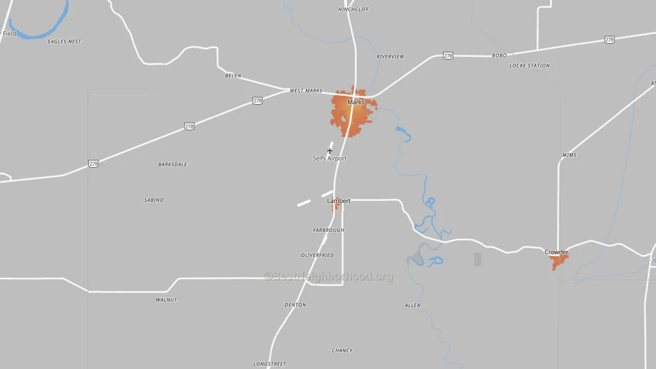 Bike Grade map of Bobo, MS