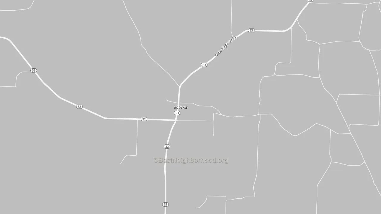 Bike Grade map of Bodcaw, AR