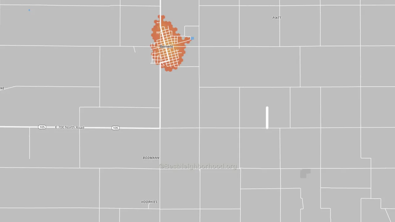 Bike Grade map of Bodman, IL