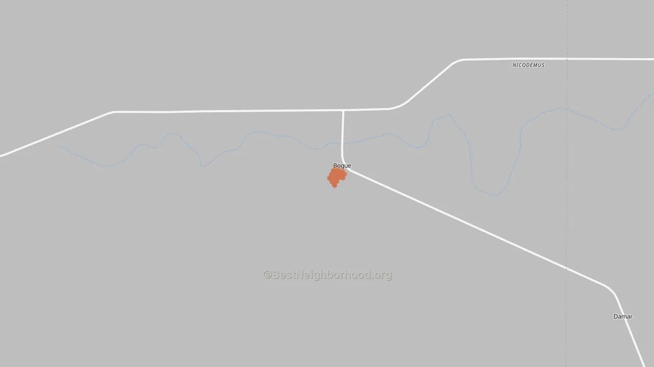 Bike Grade map of Bogue, KS