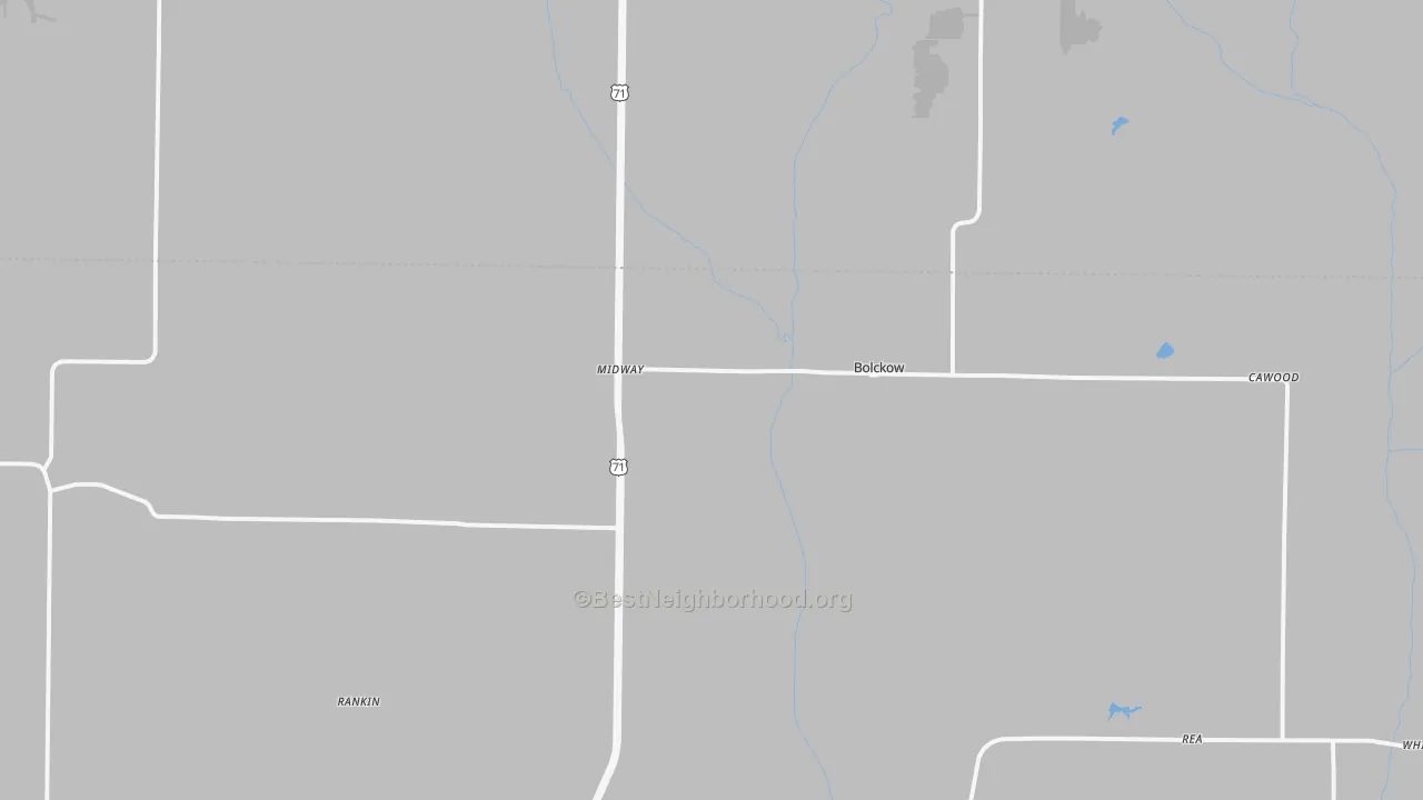 Bike Grade map of Bolckow, MO