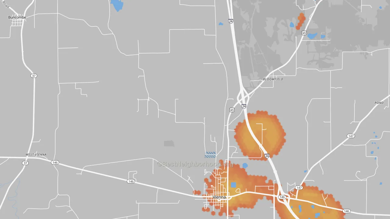 Bike Grade map of Boles, IL