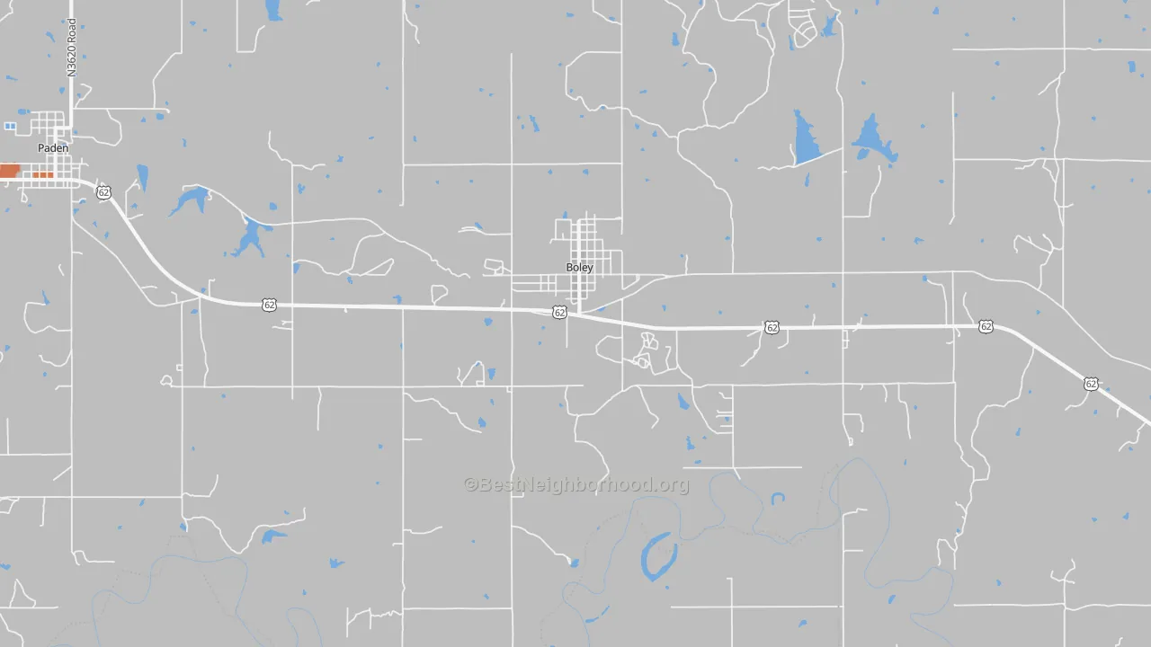 Bike Grade map of Boley, OK