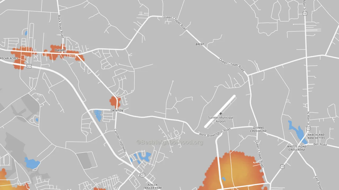 Bike Grade map of Bon Air Terrace, SC