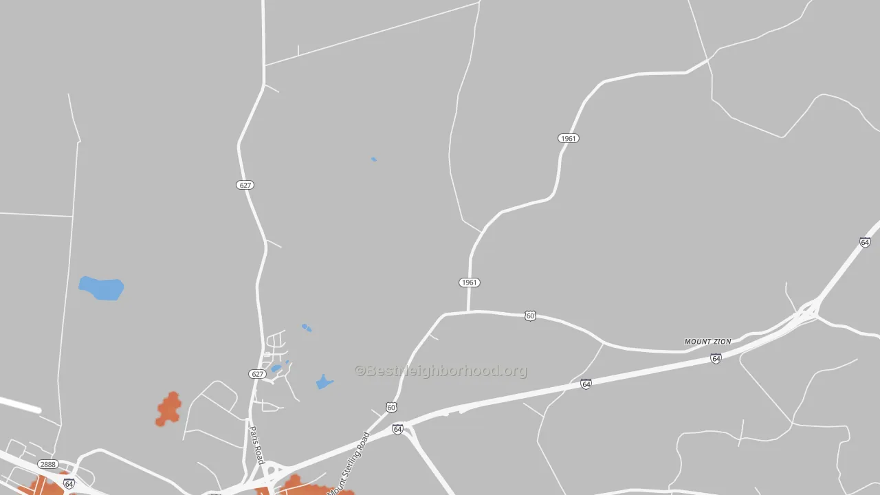 Bike Grade map of Bon Haven, KY