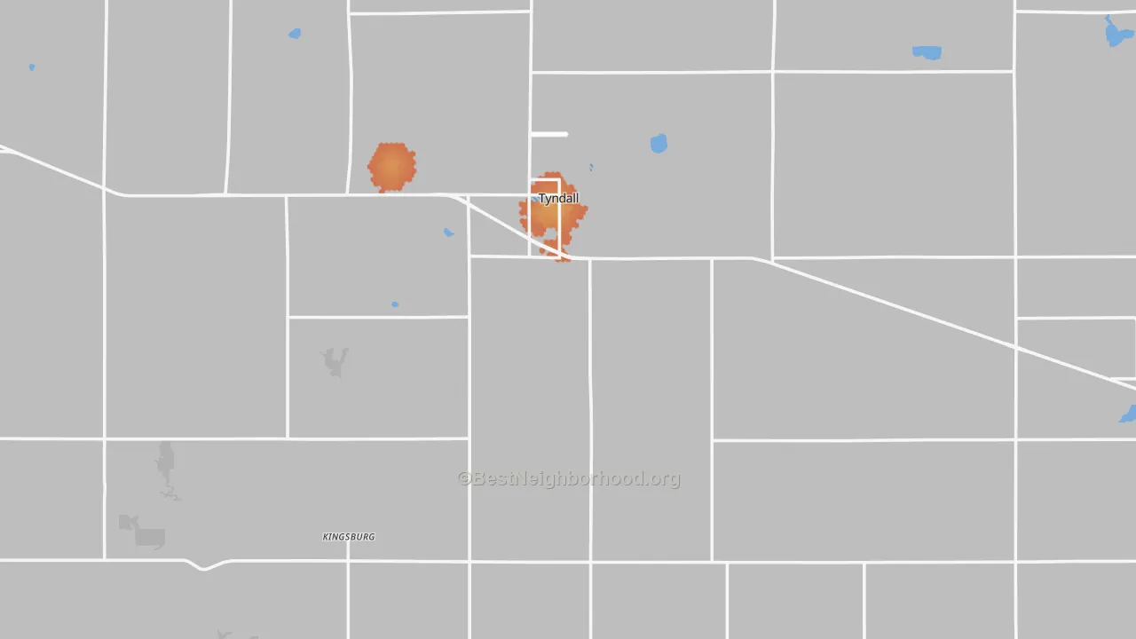 Bike Grade map of Bon Homme County, SD