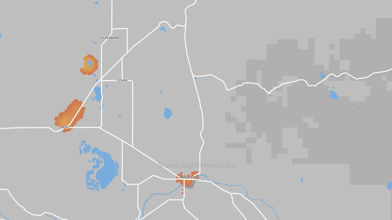 Bike Grade map of Bonanza, OR