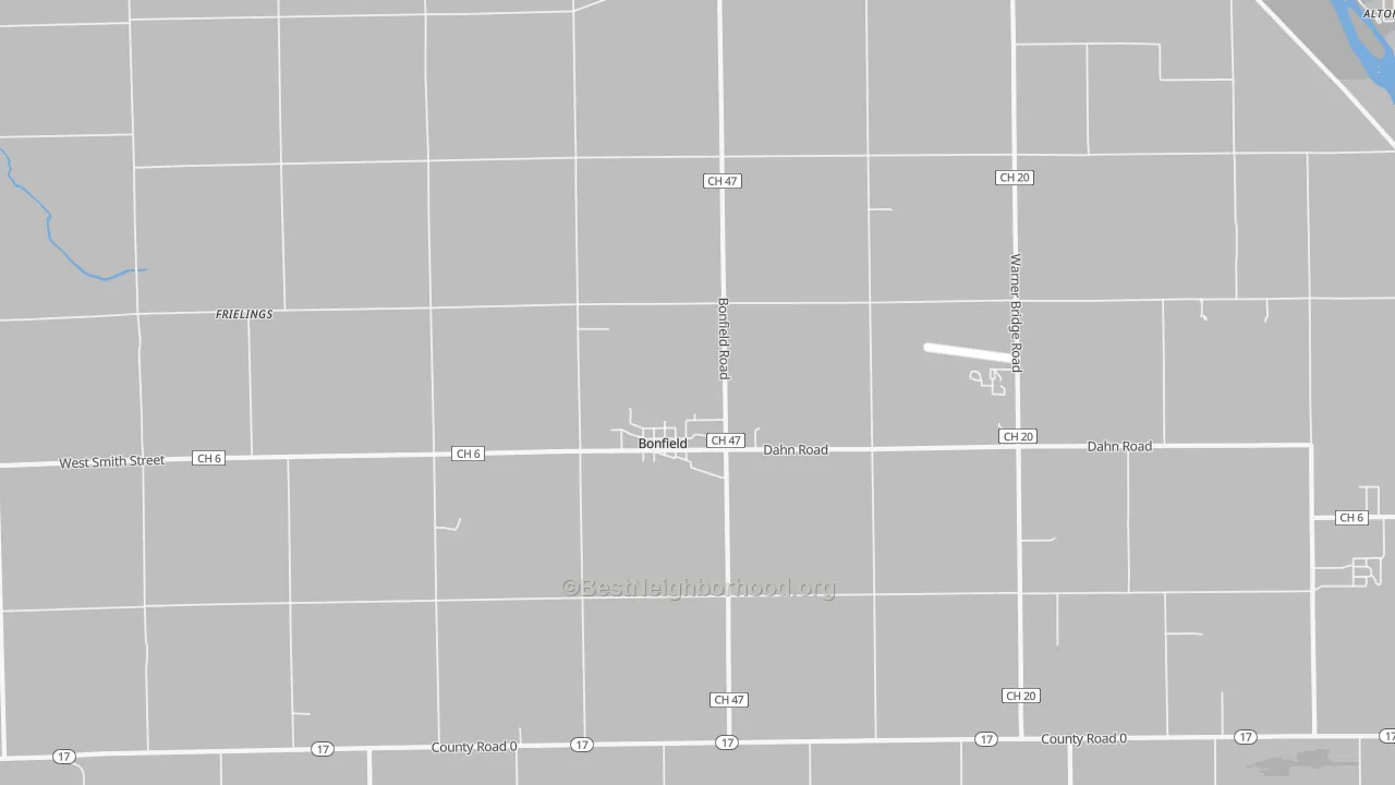 Bike Grade map of Bonfield, IL