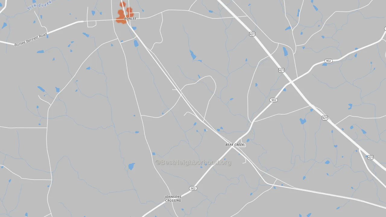 Bike Grade map of Bonlee, NC