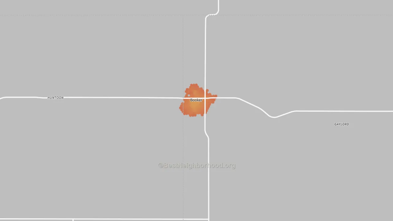 Bike Grade map of Booker, TX