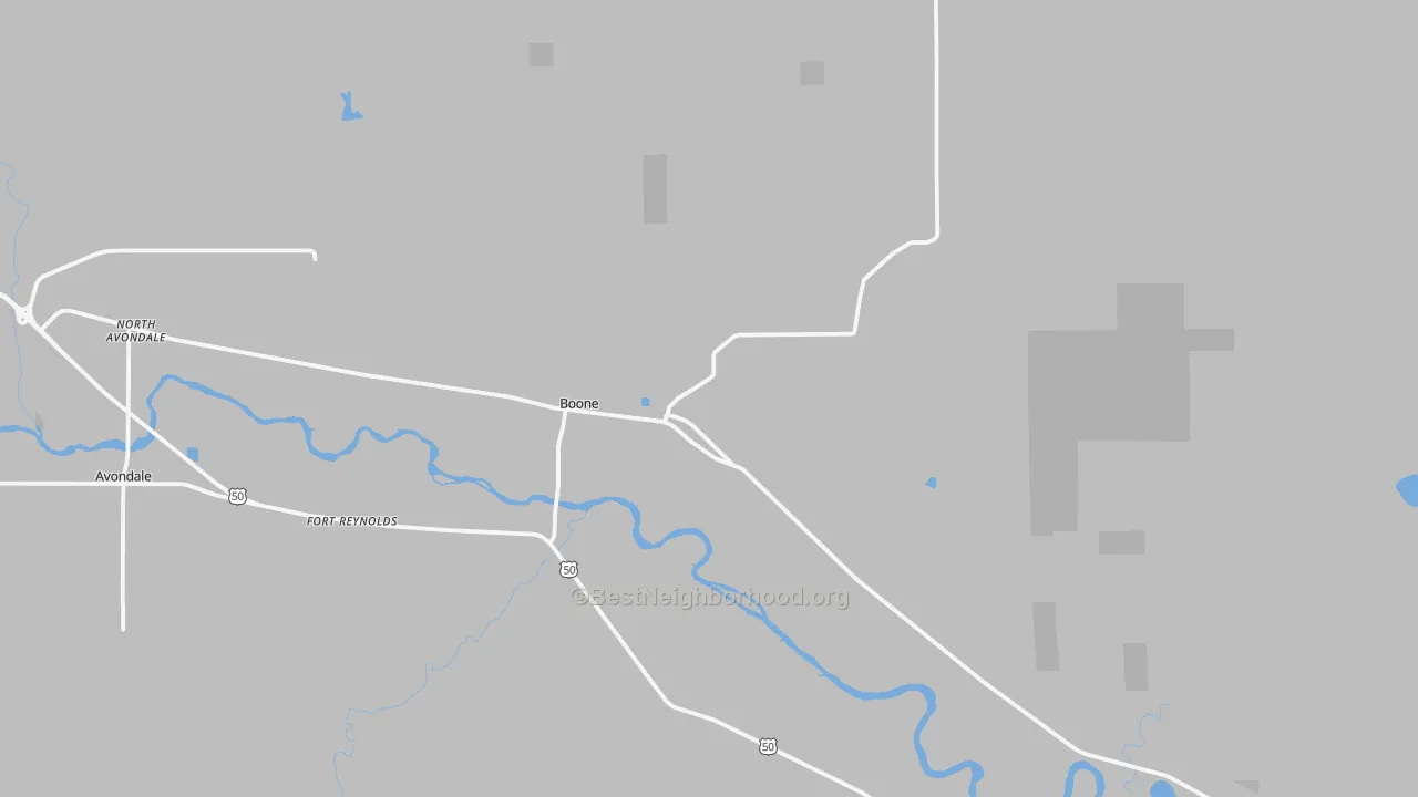 Bike Grade map of Boone, CO