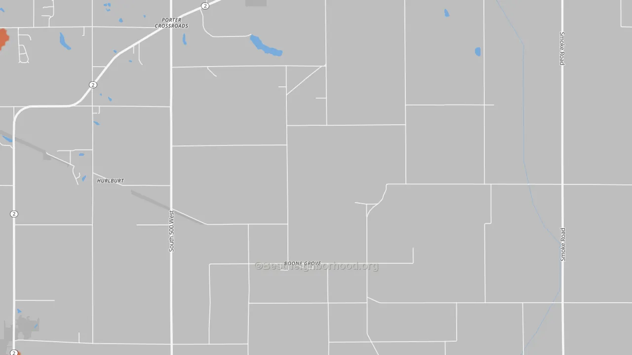 Bike Grade map of Boone Grove, IN
