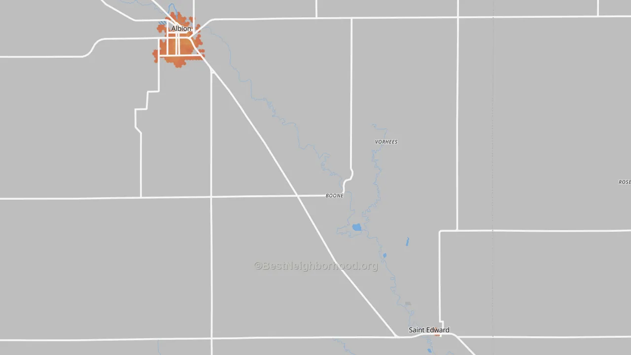 Bike Grade map of Boone, NE
