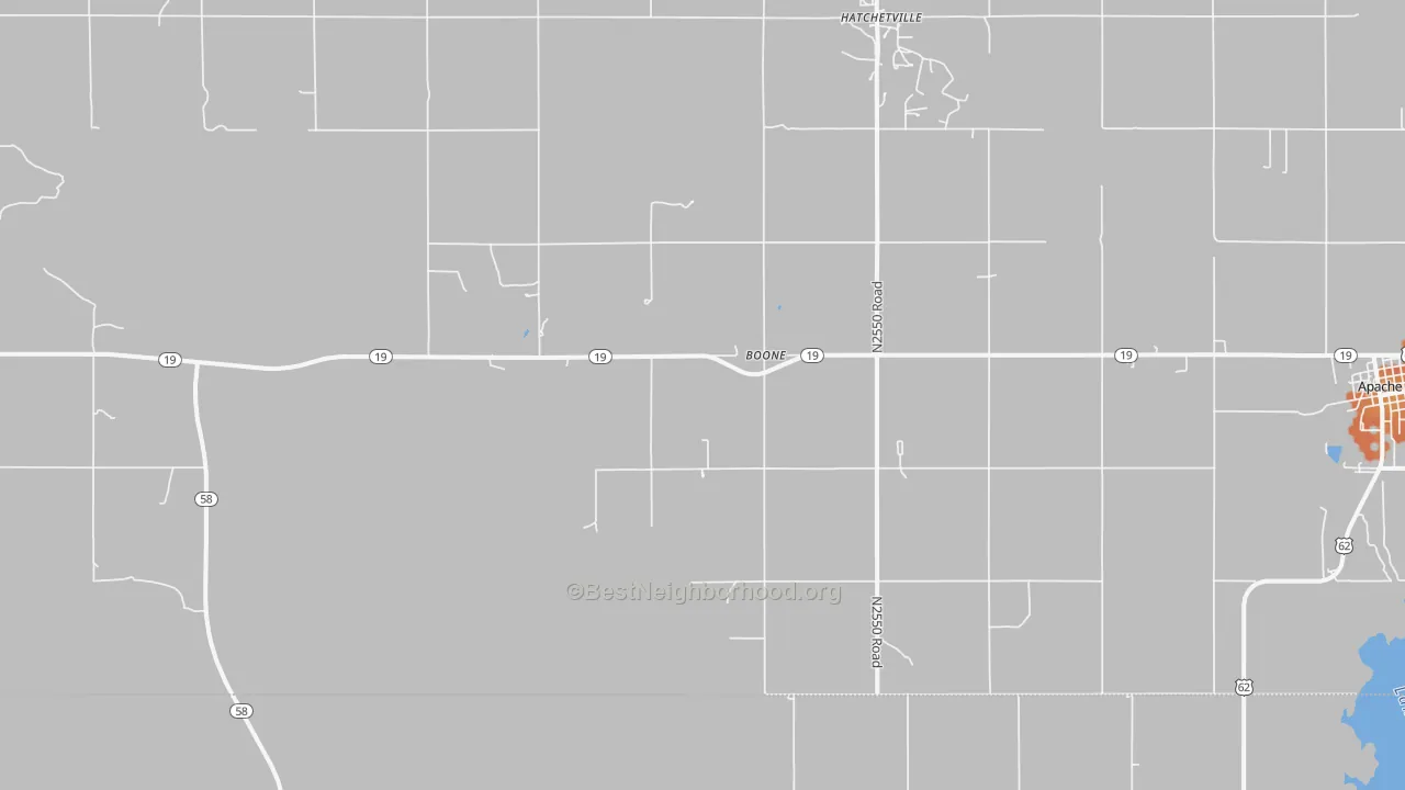 Bike Grade map of Boone, OK