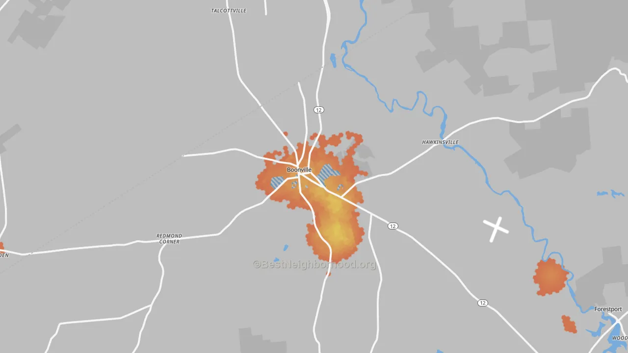 Bike Grade map of Boonville, NY