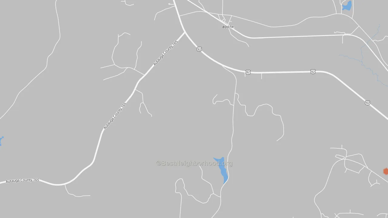 Bike Grade map of Booth, AL